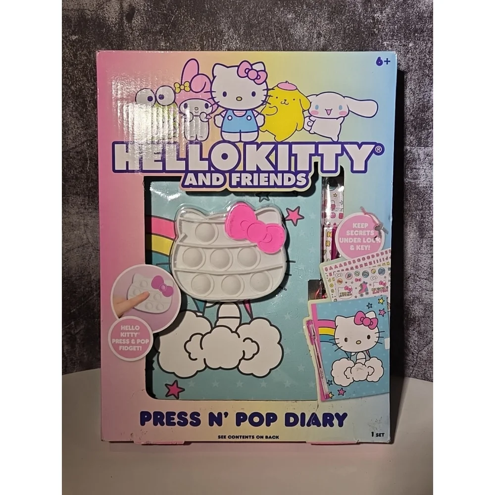 Hello Kitty and Friends Press & Pop Diary Stickers Fidget Kit New-Sealed, (161)